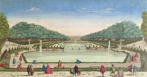 Veduta dei giardini e del castello di Marly